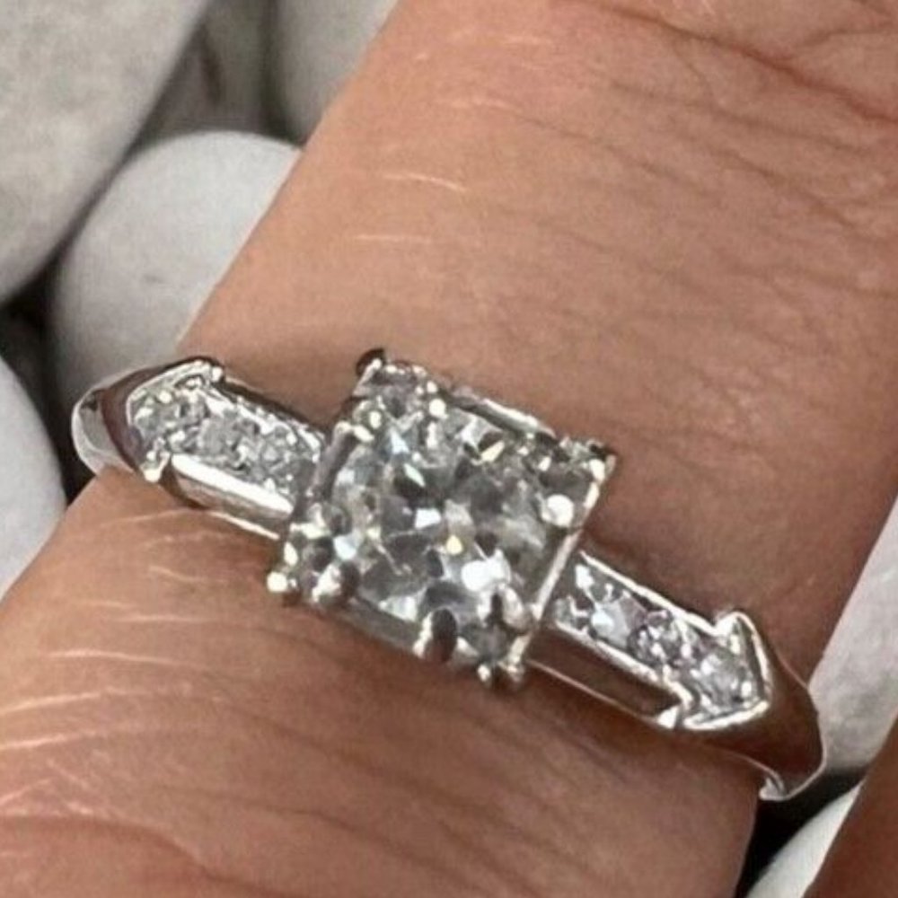 JABEL 18K WHITE GOLD DIAMONDS  RING SIZE 4.5 - Picture 5 of 10